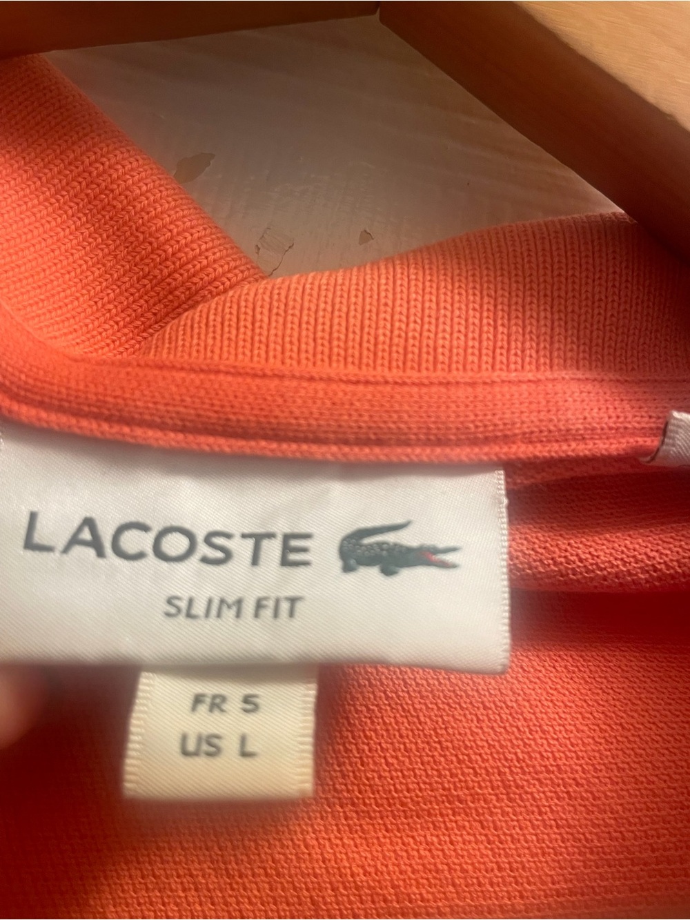 Lacoste Slim Fit Polo in Coral